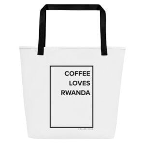 Coffee Loves Rwanda Large Tote Bag