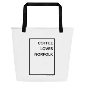 Coffee Loves Norfolk Large Tote Bag
