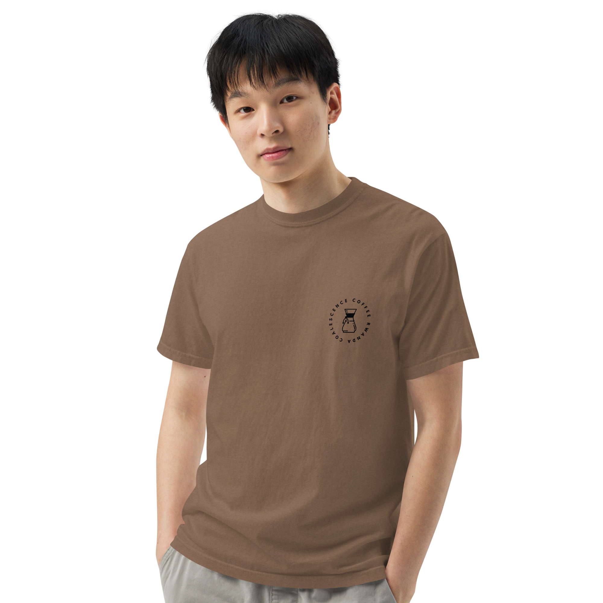 Pour Over Rwanda Unisex Garment-dyed Heavyweight T-shirt - Image 7