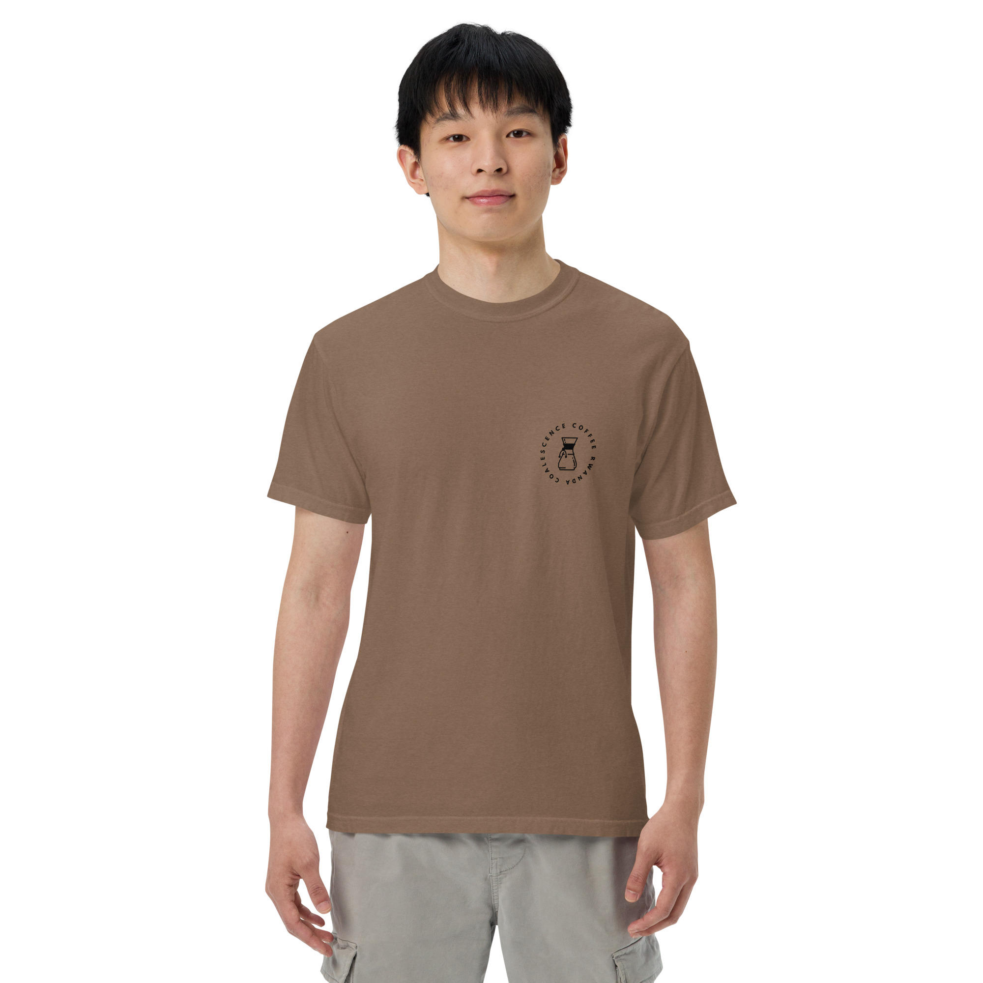 Pour Over Rwanda Unisex Garment-dyed Heavyweight T-shirt - Image 2