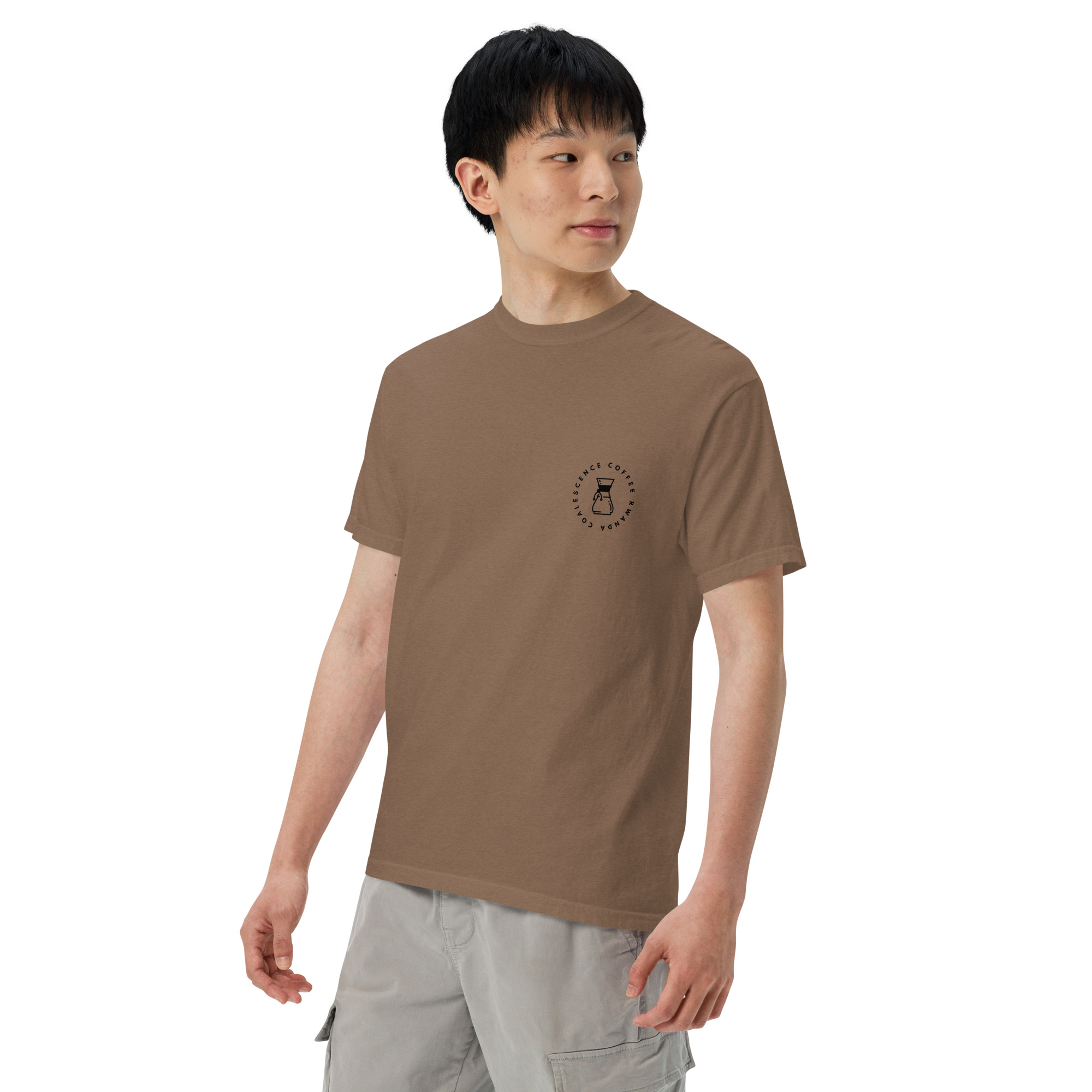 Pour Over Rwanda Unisex Garment-dyed Heavyweight T-shirt - Image 8