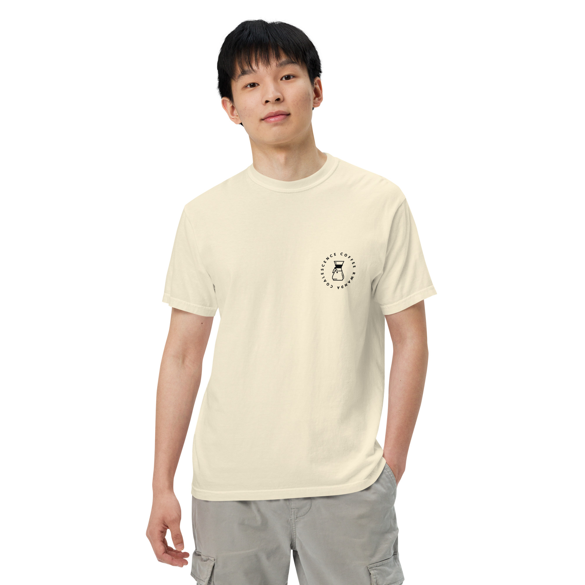 Pour Over Rwanda Unisex Garment-dyed Heavyweight T-shirt - Image 10
