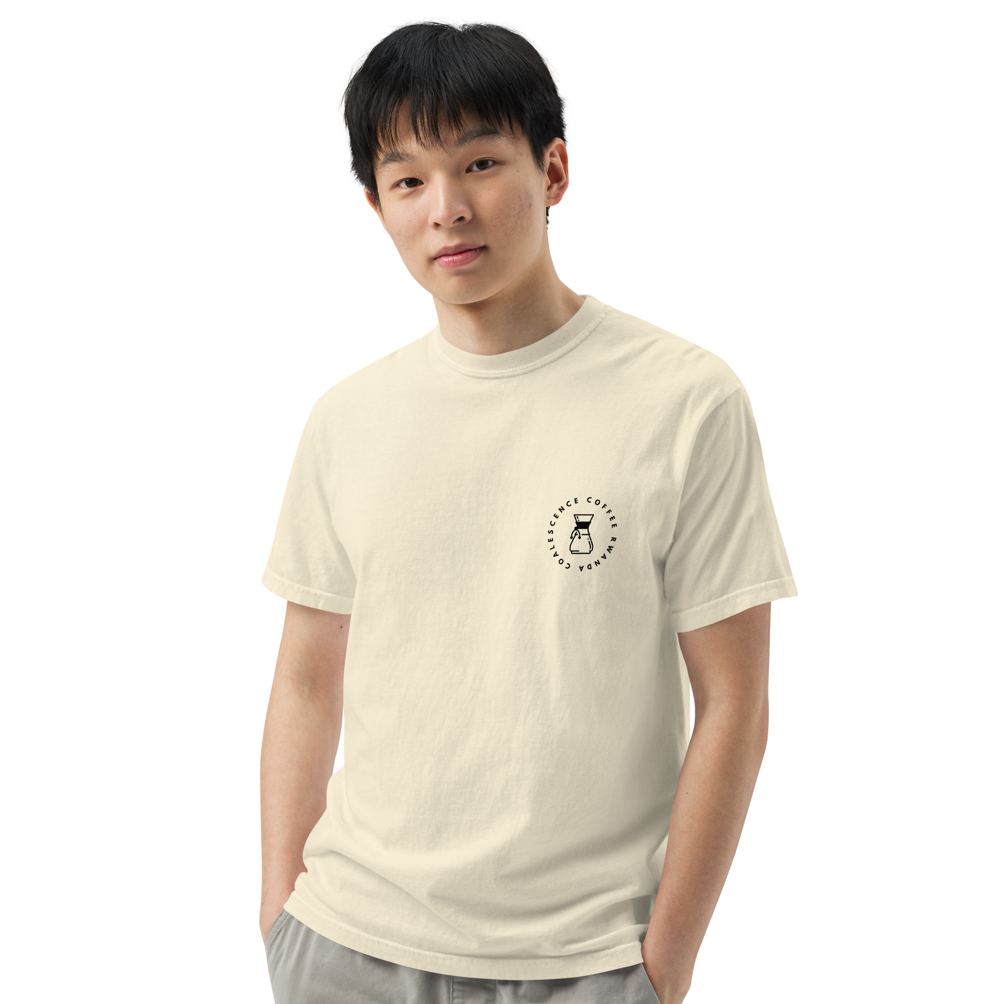 Pour Over Rwanda Unisex Garment-dyed Heavyweight T-shirt - Image 11